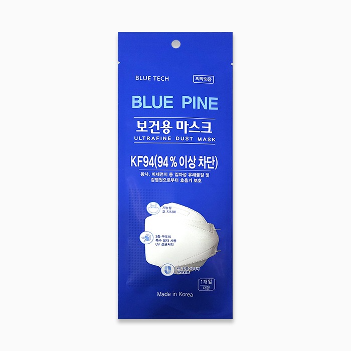 블루파인 KF94 보건용 마스크(대형/화이트) 1입